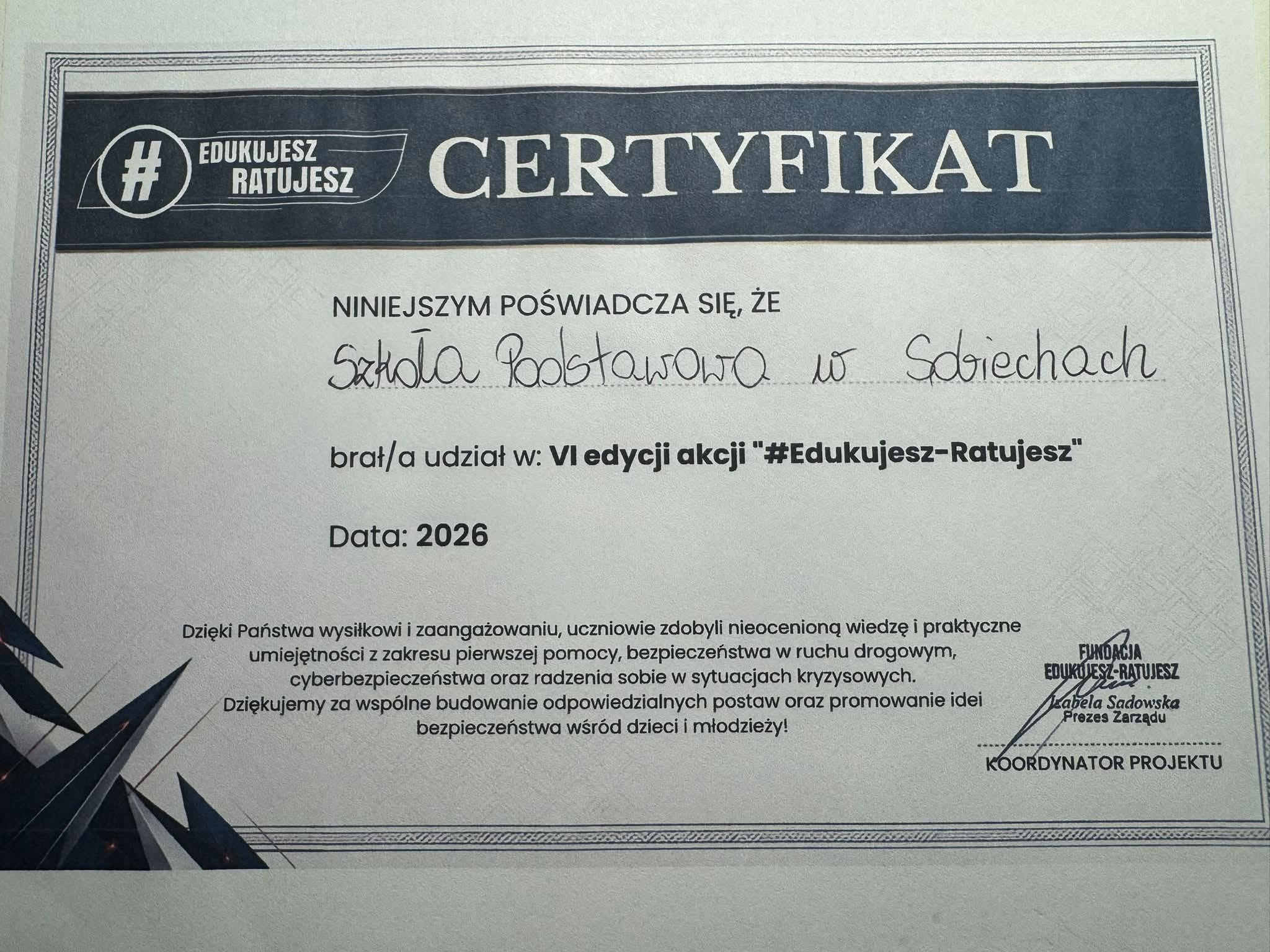 certyfikat